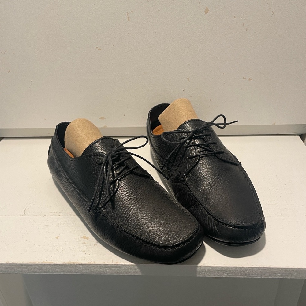 Vero Cudio Bagai Barefoot Classic Black Leather Men's Shoes Size 8.5